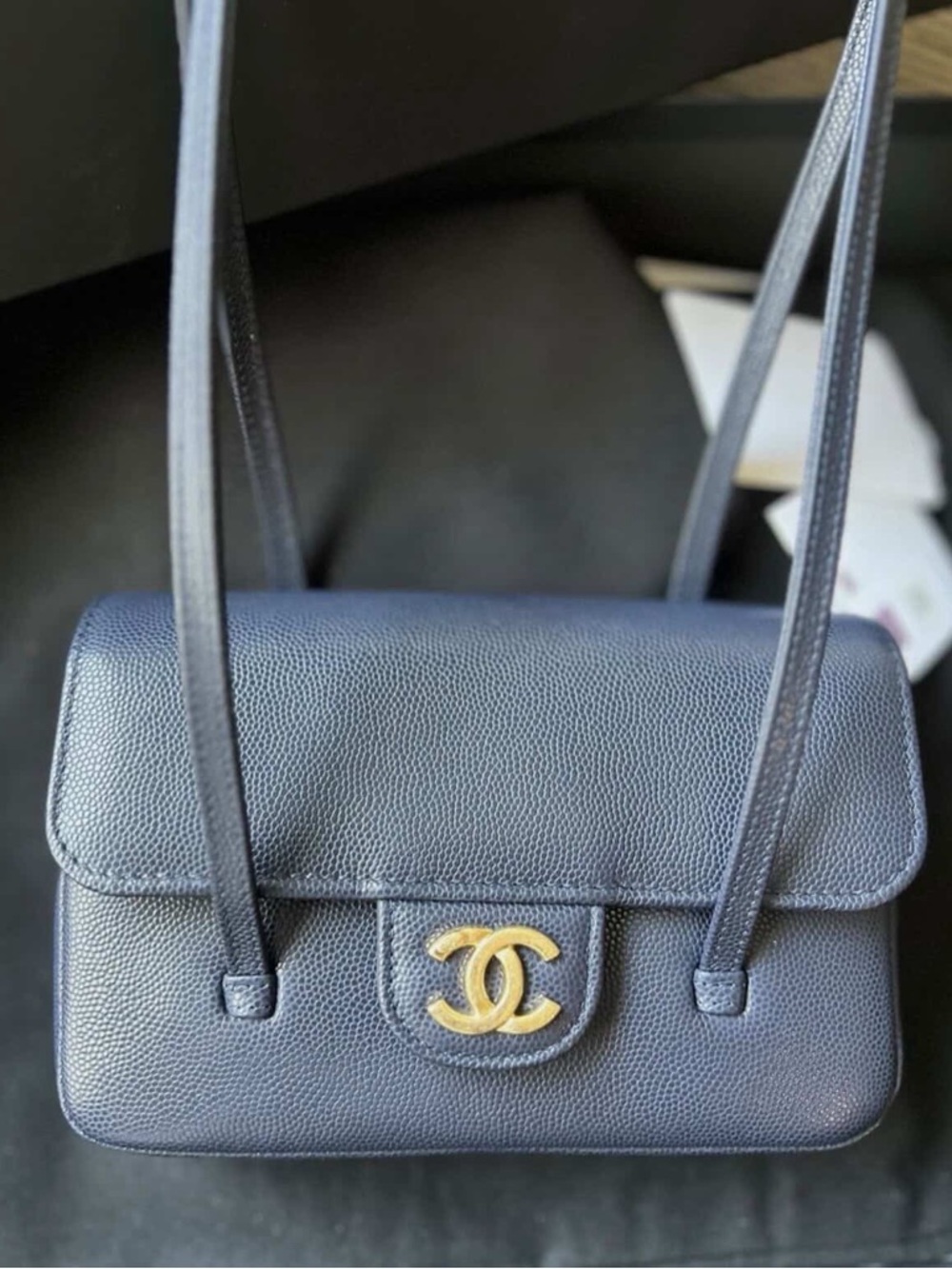 NWT CHANEL Navy Mini Preppy Coco Flap Bag - Picture 3 of 5